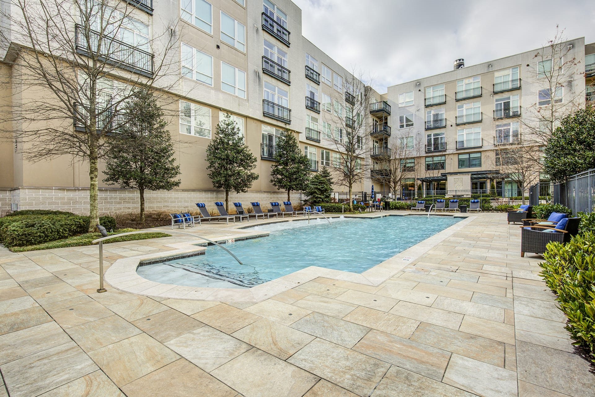 Beautiful pool in courtyard